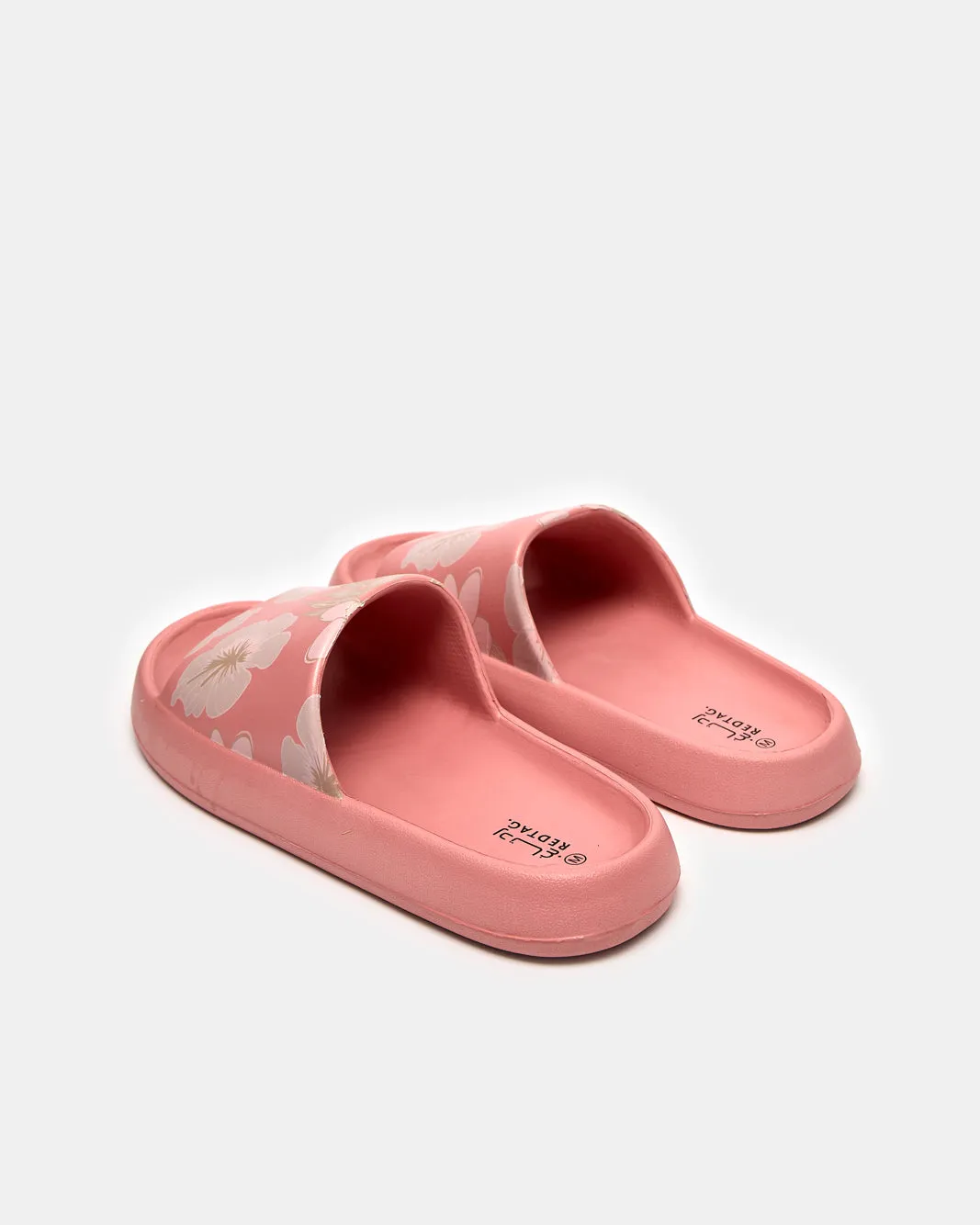 Women Pink Moulded Floral Print Slide sold by Redtag product image thumbnail 4