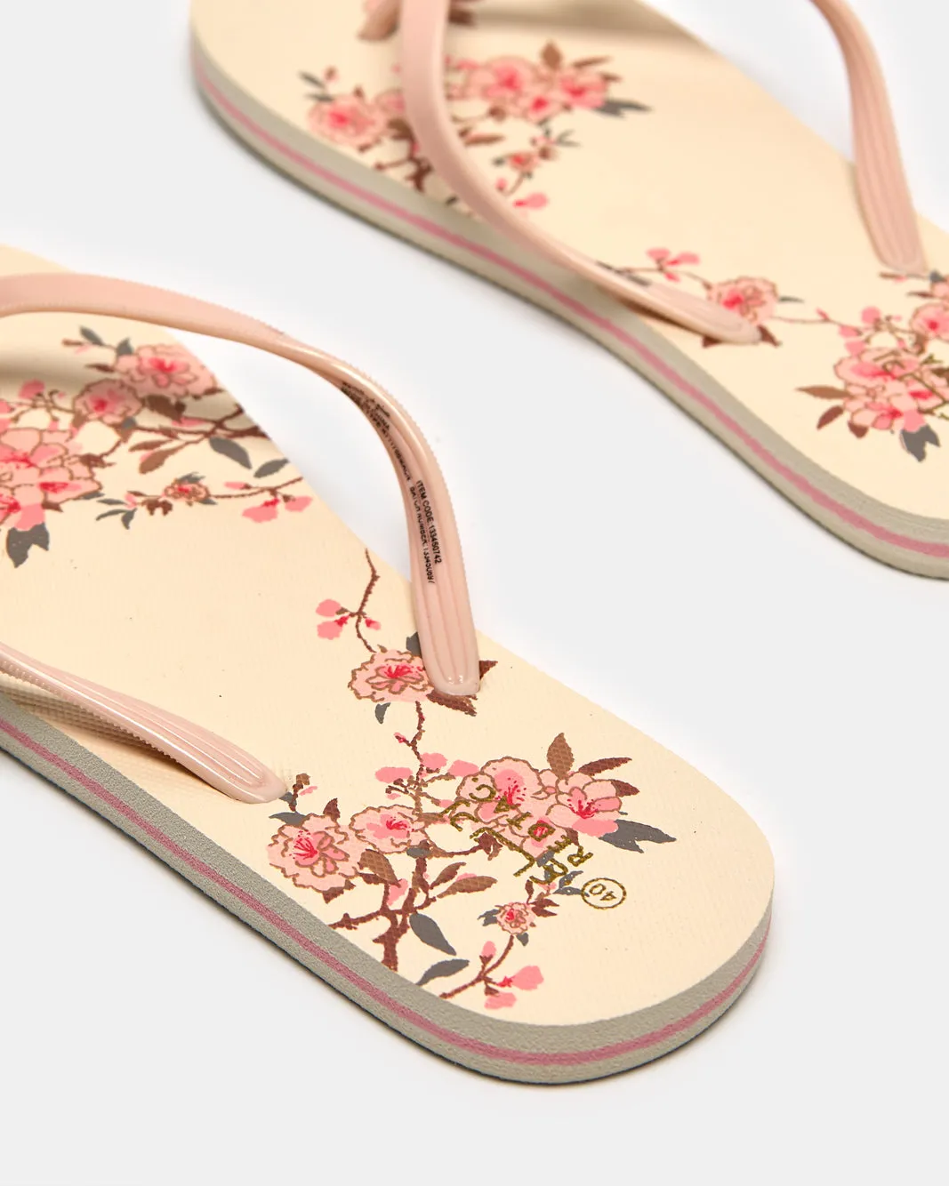 Women Beige Flower Printed Flip Flop sold by Redtag product image thumbnail 4
