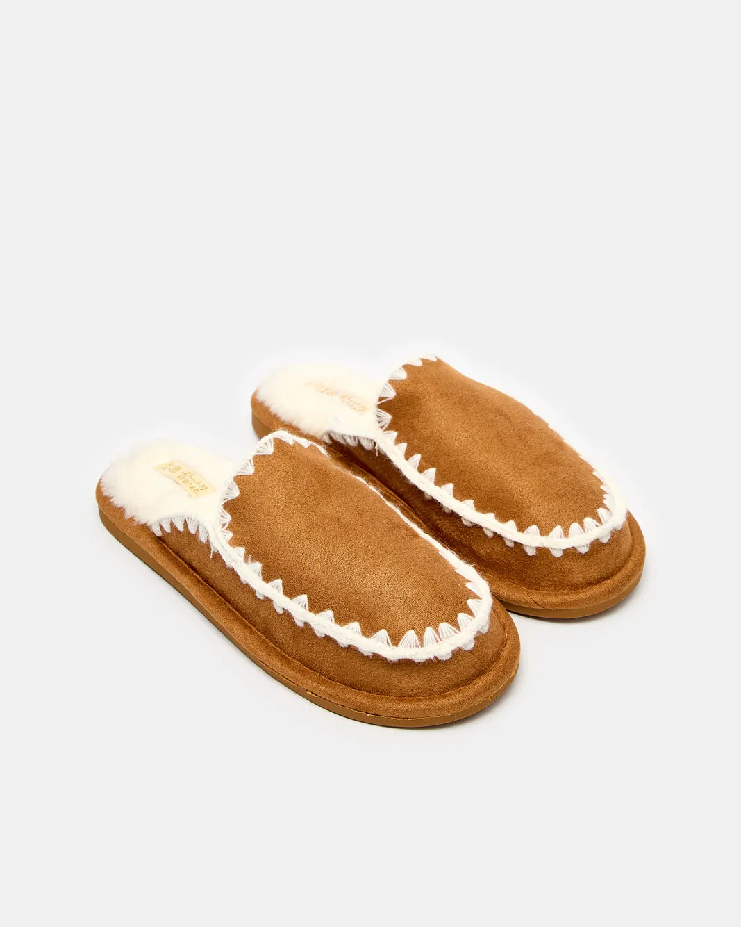 Women Tan Embroidered Closed Toe Slipper sold by Redtag product image thumbnail 2