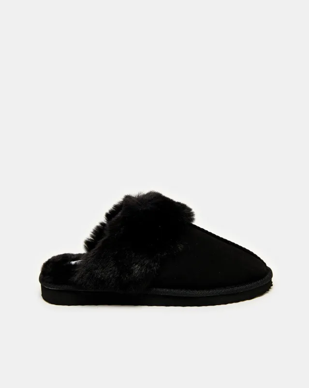 Women Black Closed Toe Slipper sold by Redtag