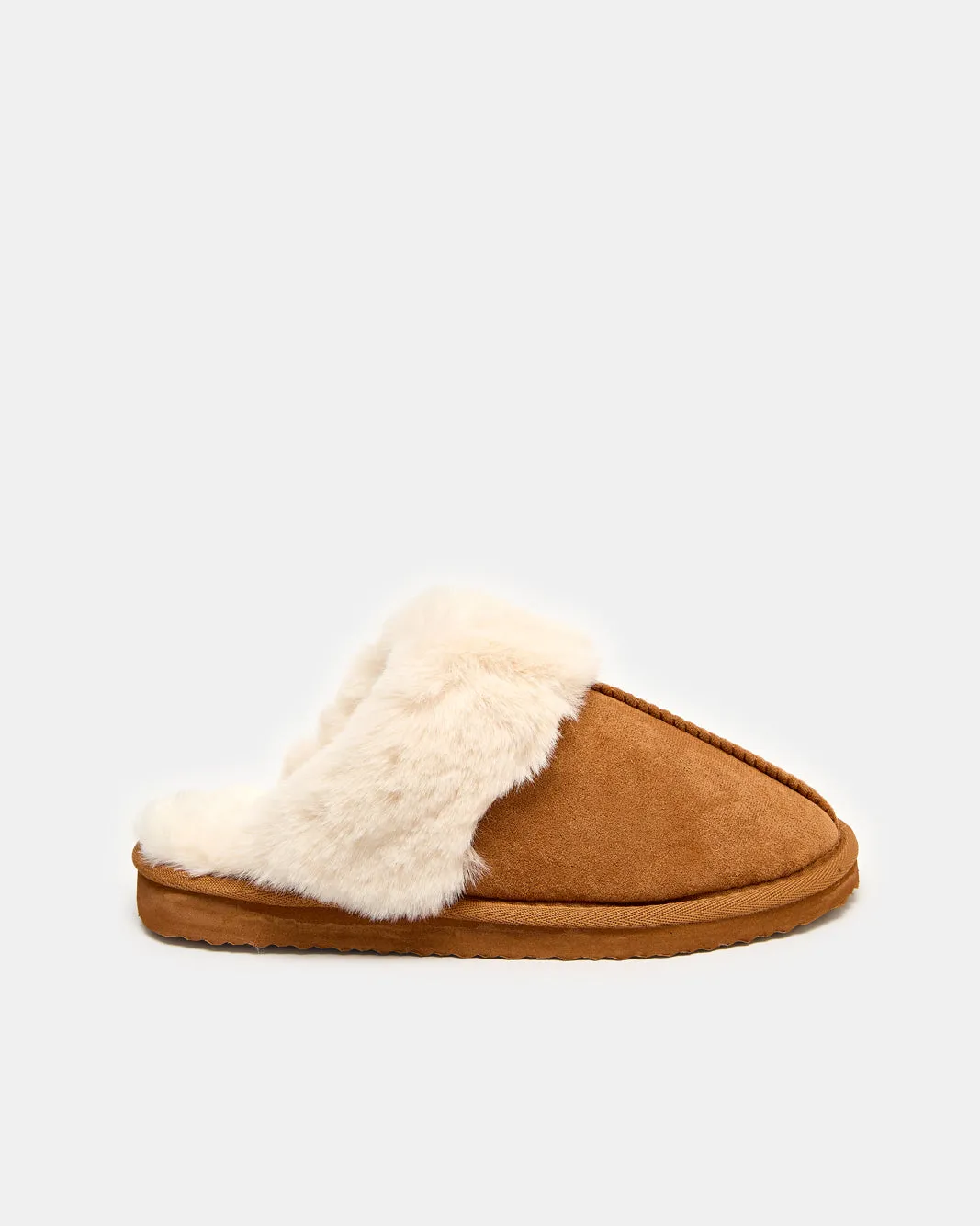 Women Tan Closed Toe Slipper sold by Redtag