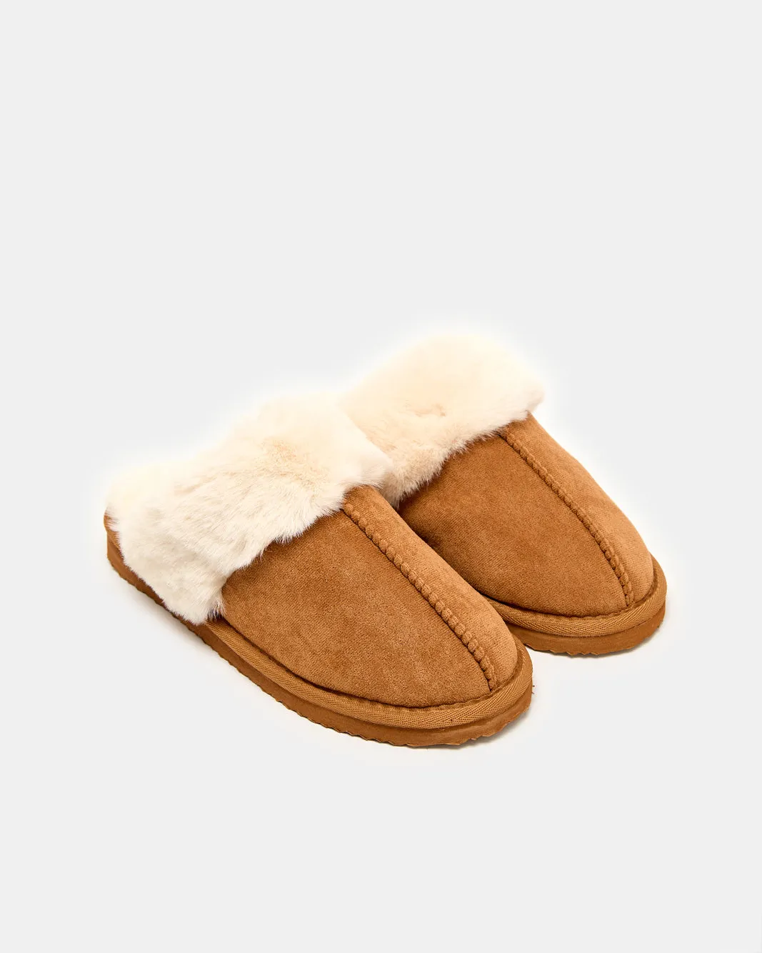 Women Tan Closed Toe Slipper sold by Redtag product image thumbnail 2