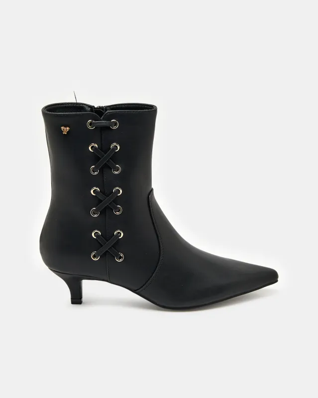 Women Black Embellished Ankle Boot sold by Redtag