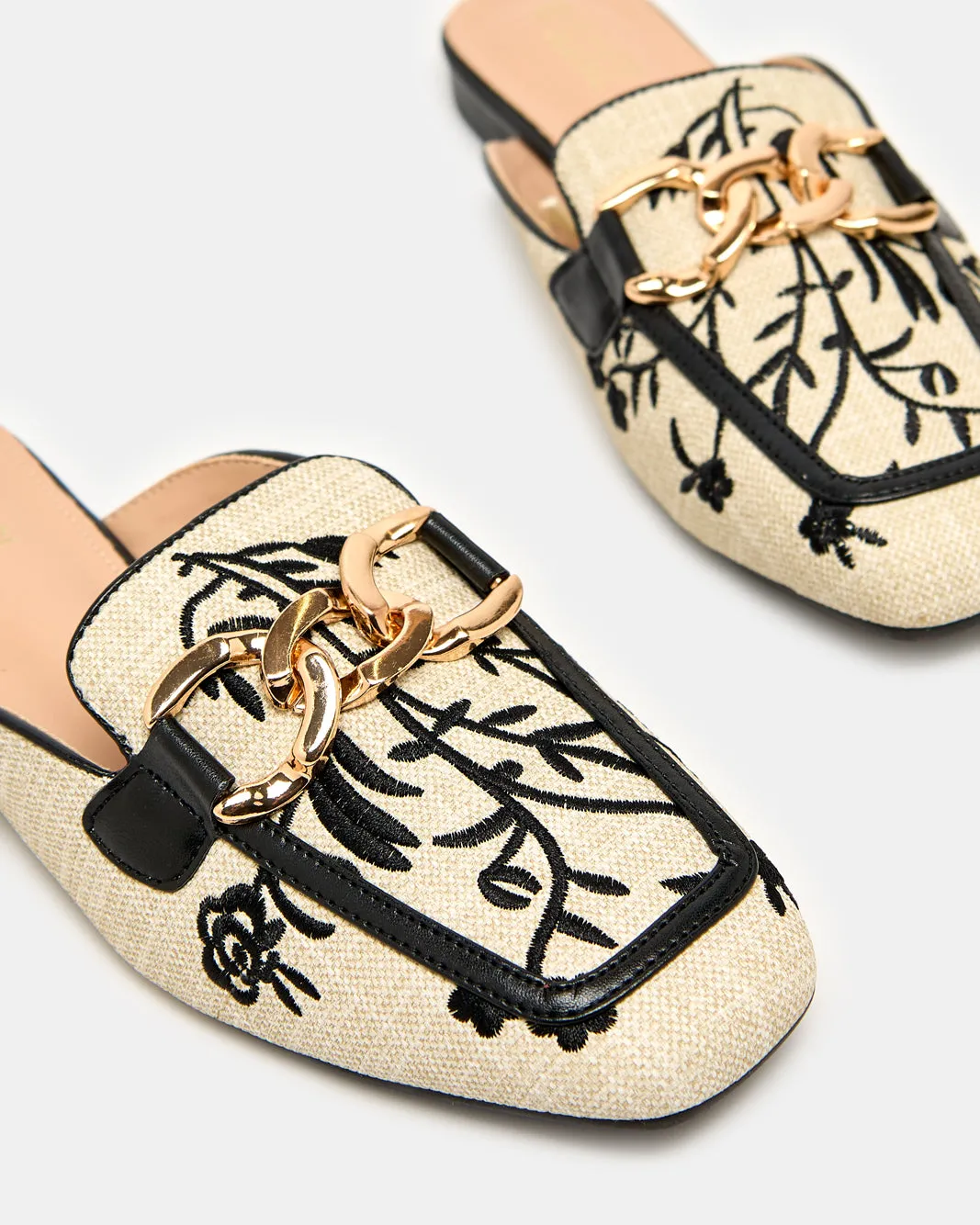 Women Beige Embellished Loafer Mule With Buckle Trim sold by Redtag product image thumbnail 4