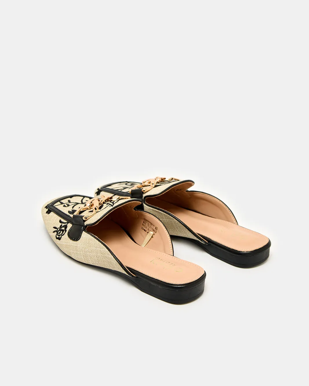 Women Beige Embellished Loafer Mule With Buckle Trim sold by Redtag product image thumbnail 3