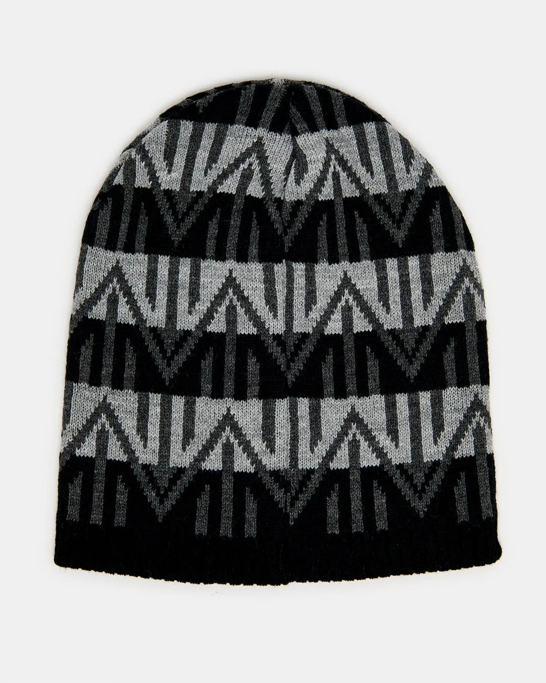 Men Black And Grey Knitted Cap sold by Redtag product image thumbnail 3