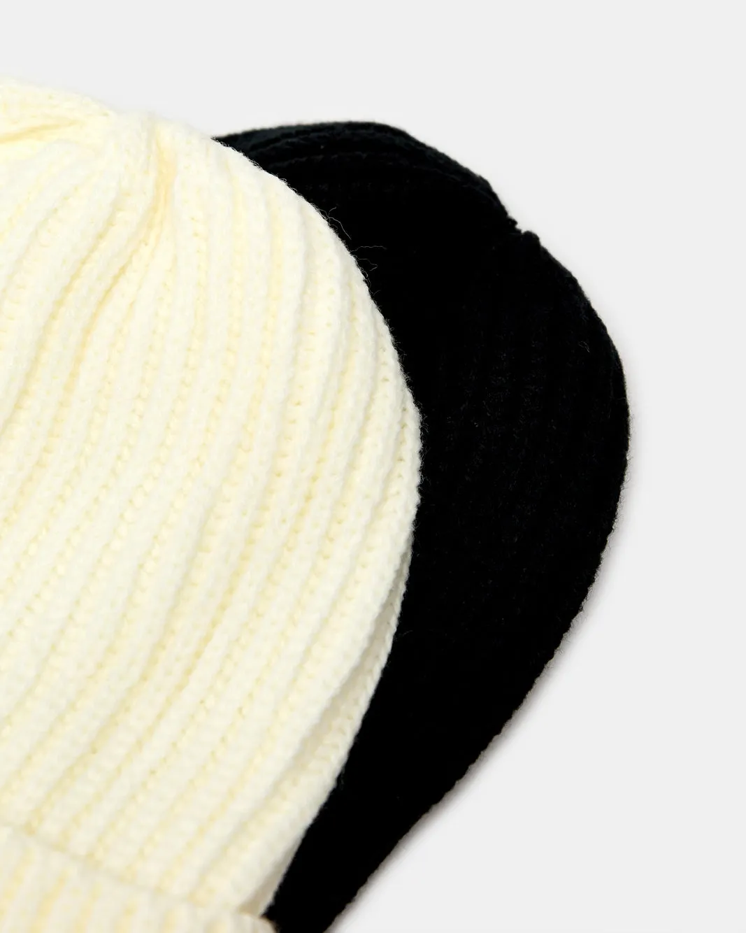 Men Black And Cream Knitted Cap Set (2 Piece) sold by Redtag product image thumbnail 4