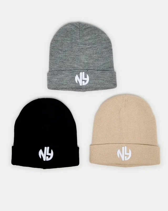 Men Assorted Knitted Cap Set (3 Piece) sold by Redtag