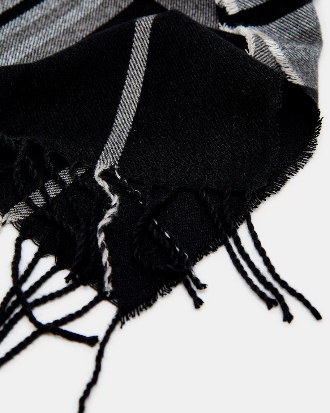 Men Black Knitted Scarf sold by Redtag product image thumbnail 4