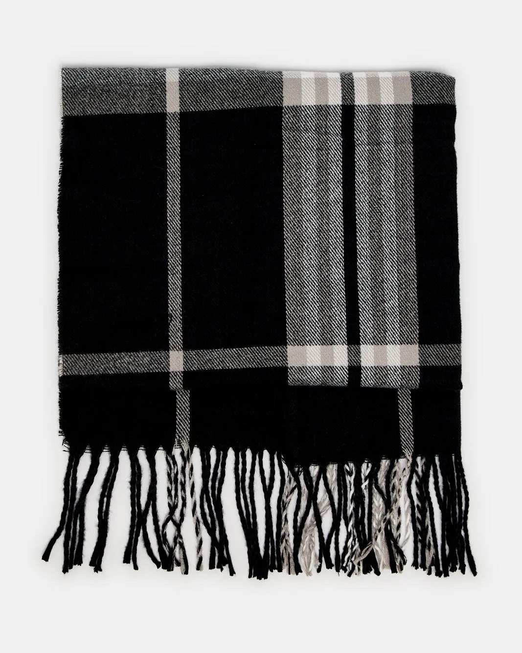 Men Black Knitted Scarf sold by Redtag product image thumbnail 2