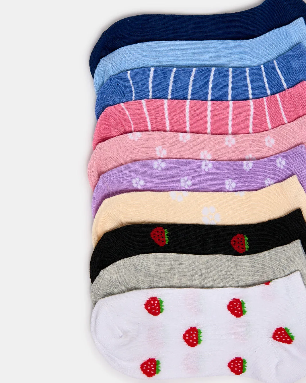 Women Assorted Ankle Socks Pack (10 Pairs) sold by Redtag product image thumbnail 2