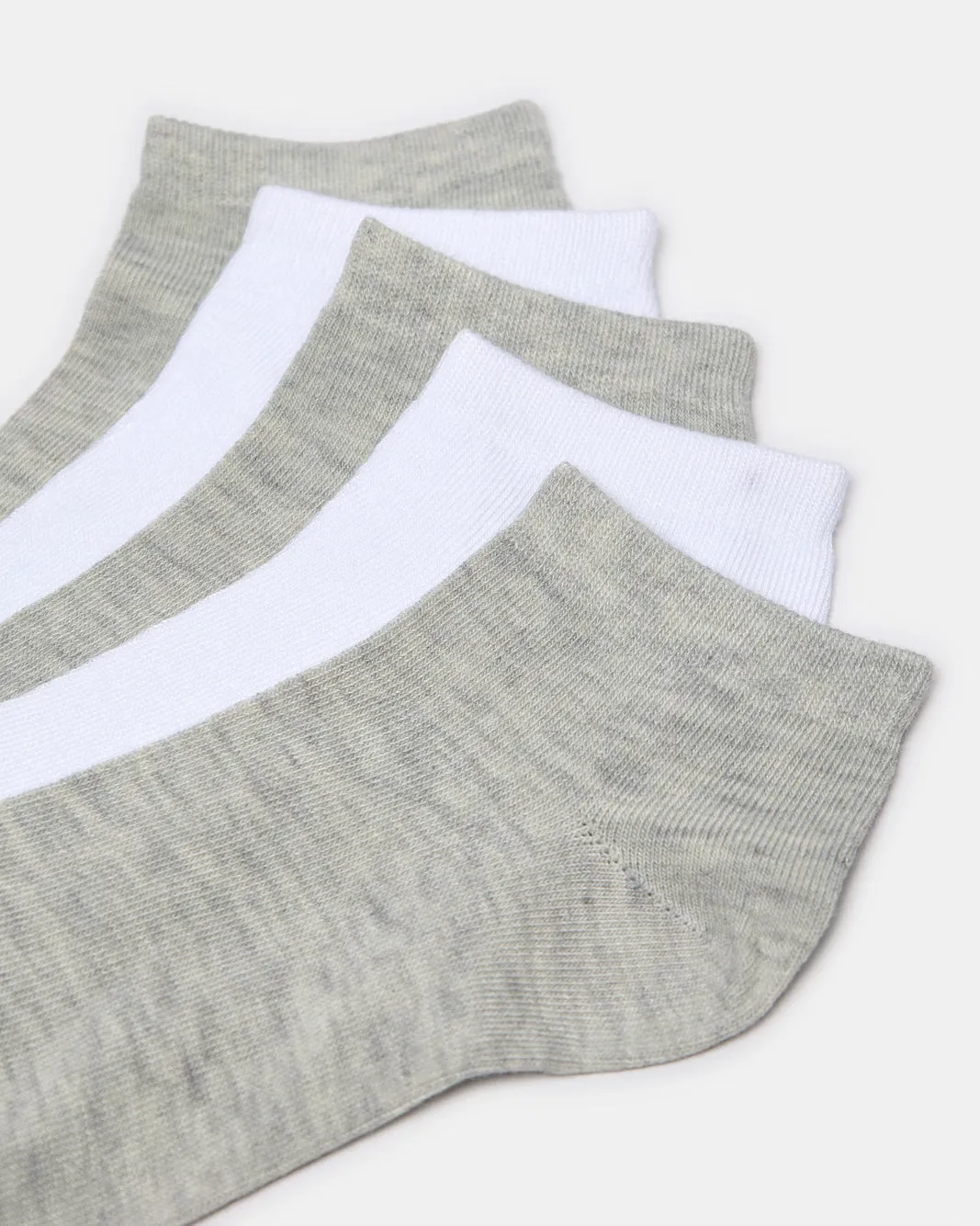 Women White And Grey Ankle Socks Pack (10 Pairs) sold by Redtag product image thumbnail 3