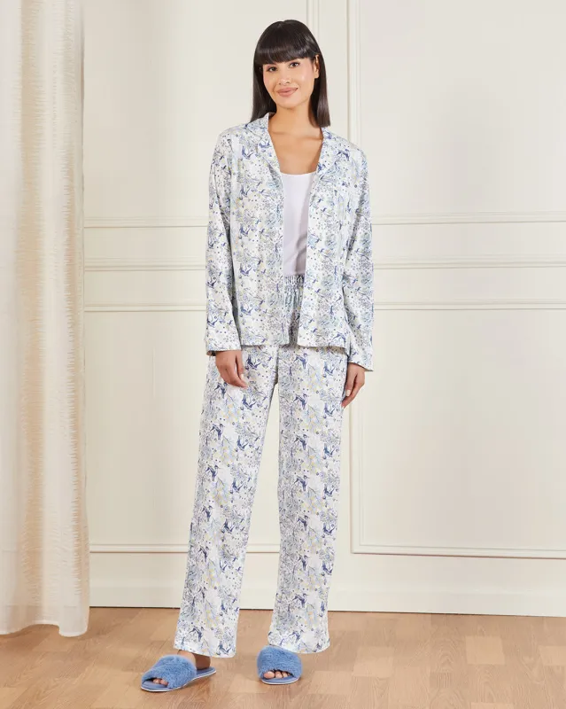 Women White Floral Pyjama Set (2 Piece Set) sold by Redtag
