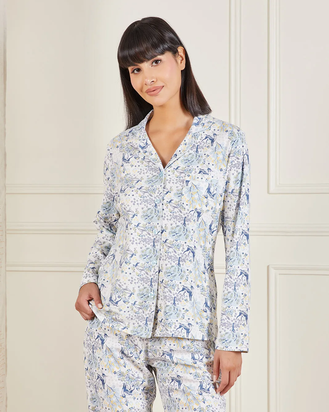 Women White Floral Pyjama Set (2 Piece Set) sold by Redtag product image thumbnail 2