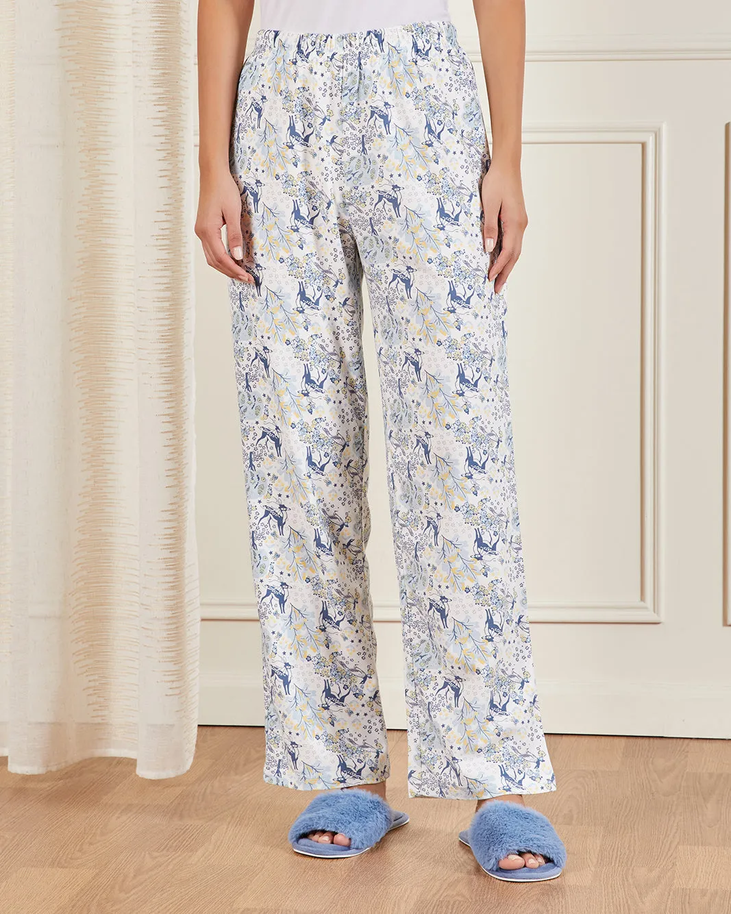 Women White Floral Pyjama Set (2 Piece Set) sold by Redtag product image thumbnail 3