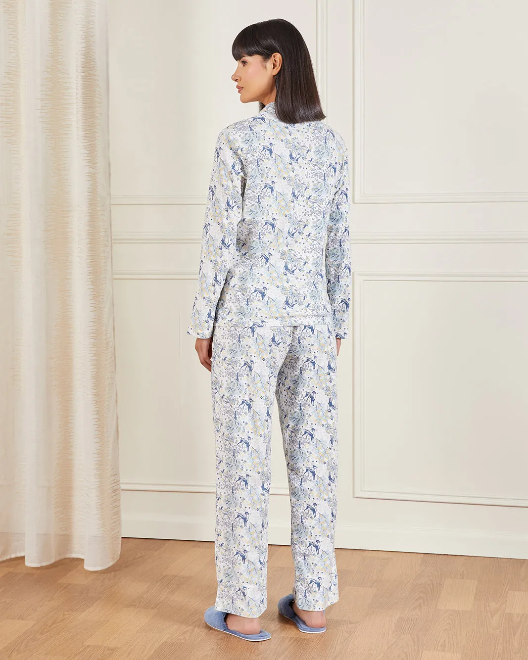 Women White Floral Pyjama Set (2 Piece Set) sold by Redtag product image thumbnail 5