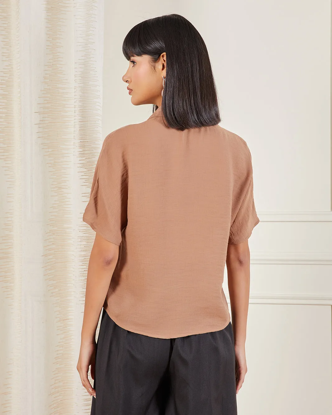 Women Brown Casual Shirt Blouse sold by Redtag product image thumbnail 3