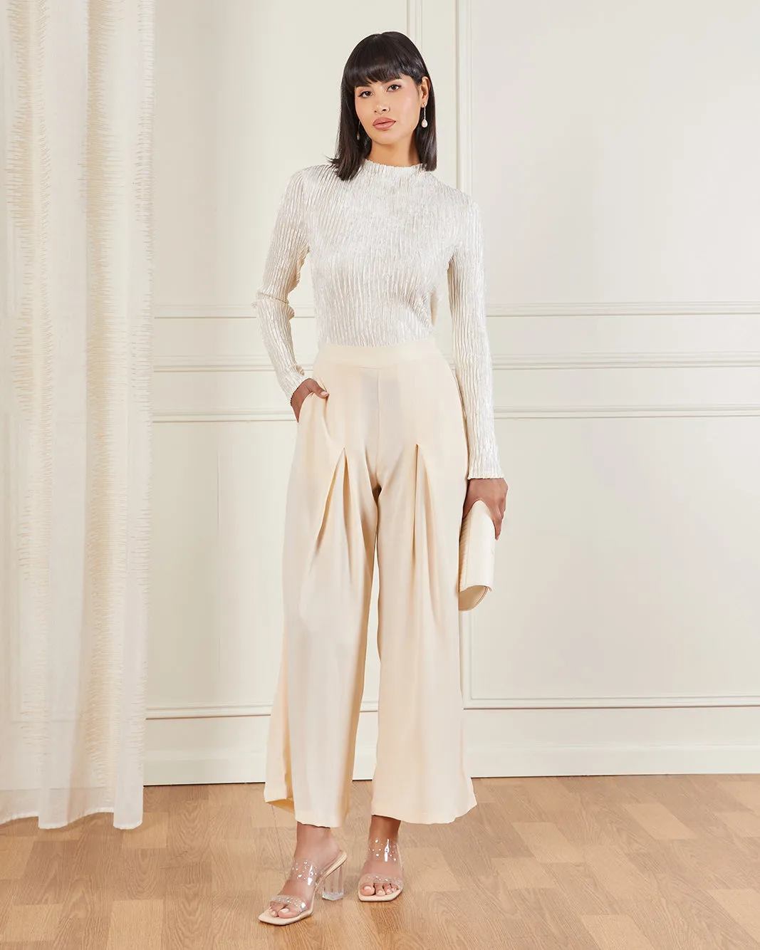 Women Beige Casual Trouser sold by Redtag product image thumbnail 2