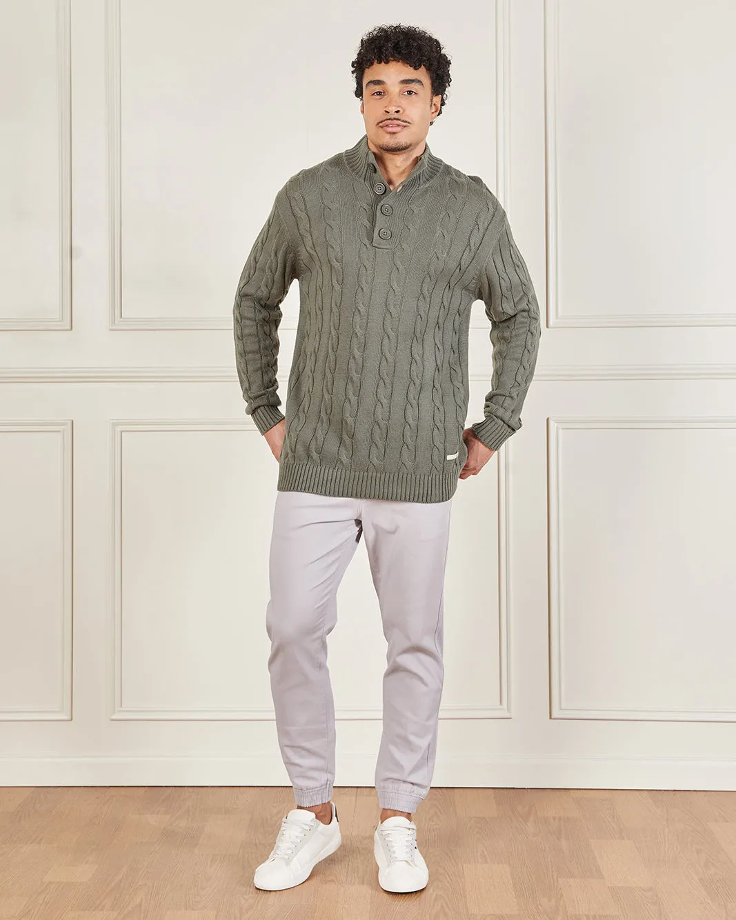 Mid Grey Basic Twill Jogger sold by Redtag product image thumbnail 2