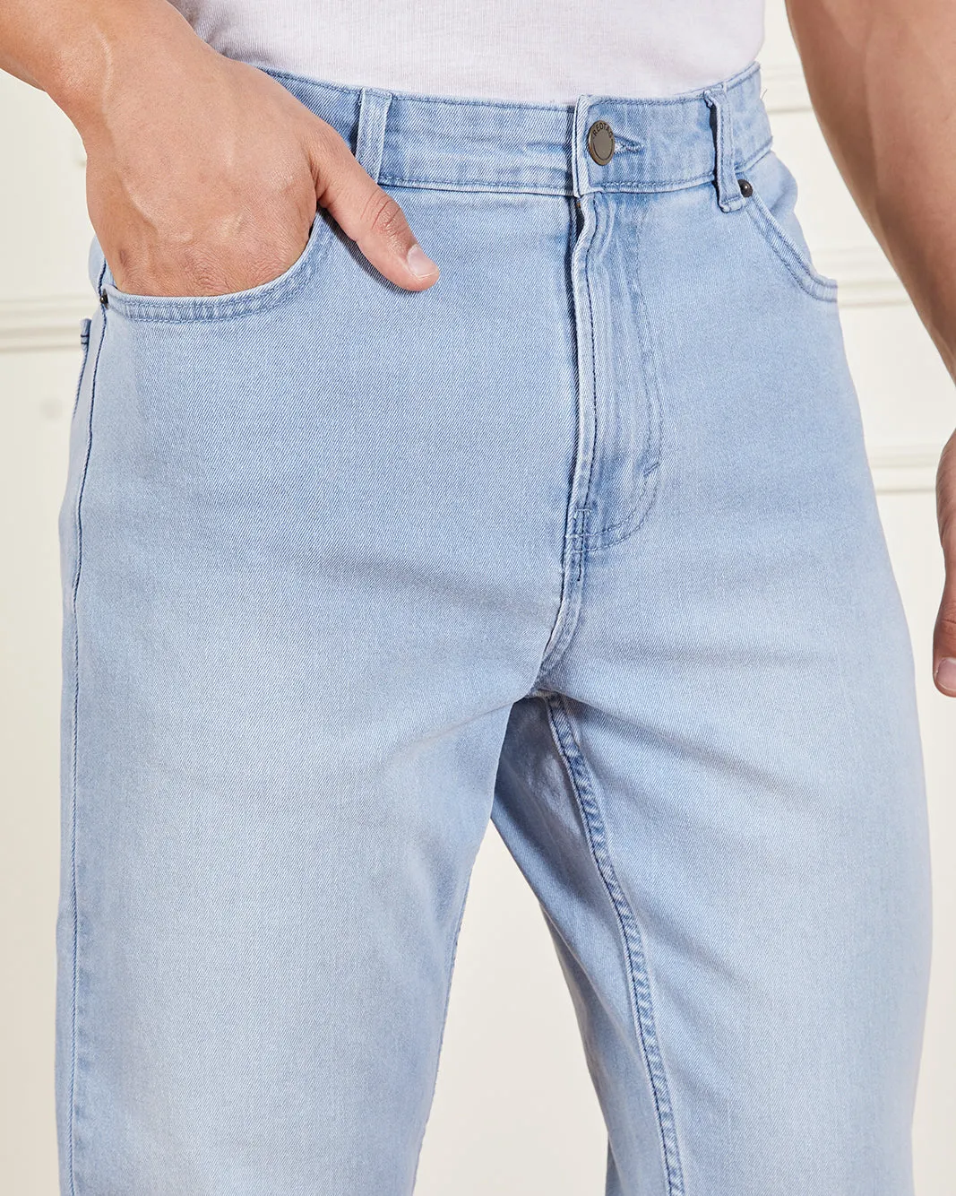 Men Blue Straight Fit Denim Jeans sold by Redtag product image thumbnail 4