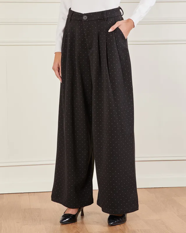 Women Black Wide Leg Trouser sold by Redtag