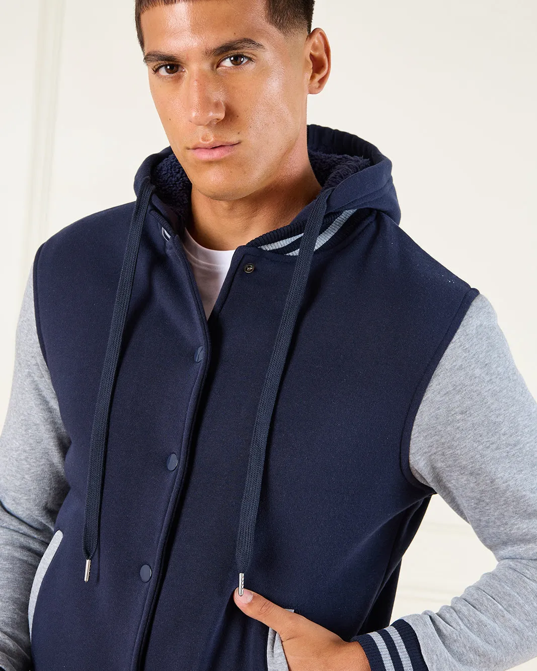 Men Navy Hooded Sweatshirt sold by Redtag product image thumbnail 4
