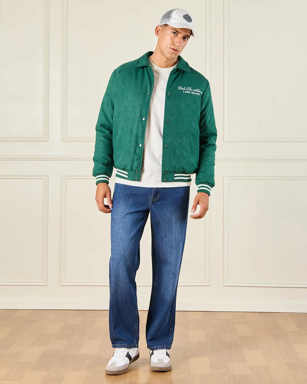Men Green Suede Jacket With Sherpa Lining sold by Redtag product image thumbnail 2