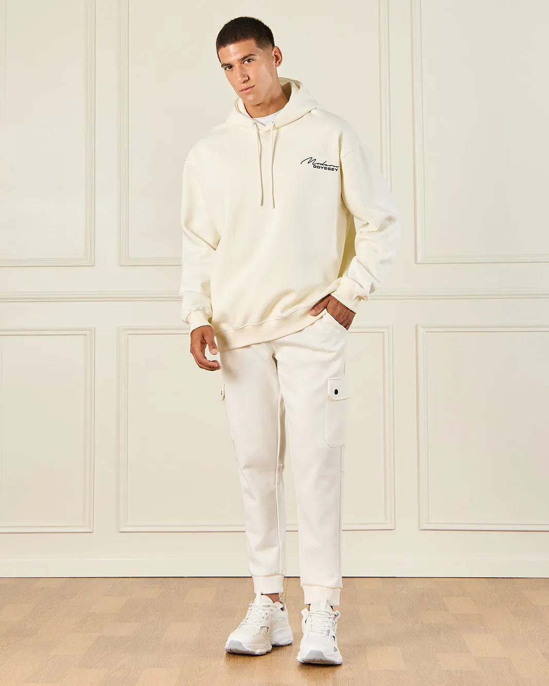 Men White Cargo Joggers sold by Redtag product image thumbnail 2
