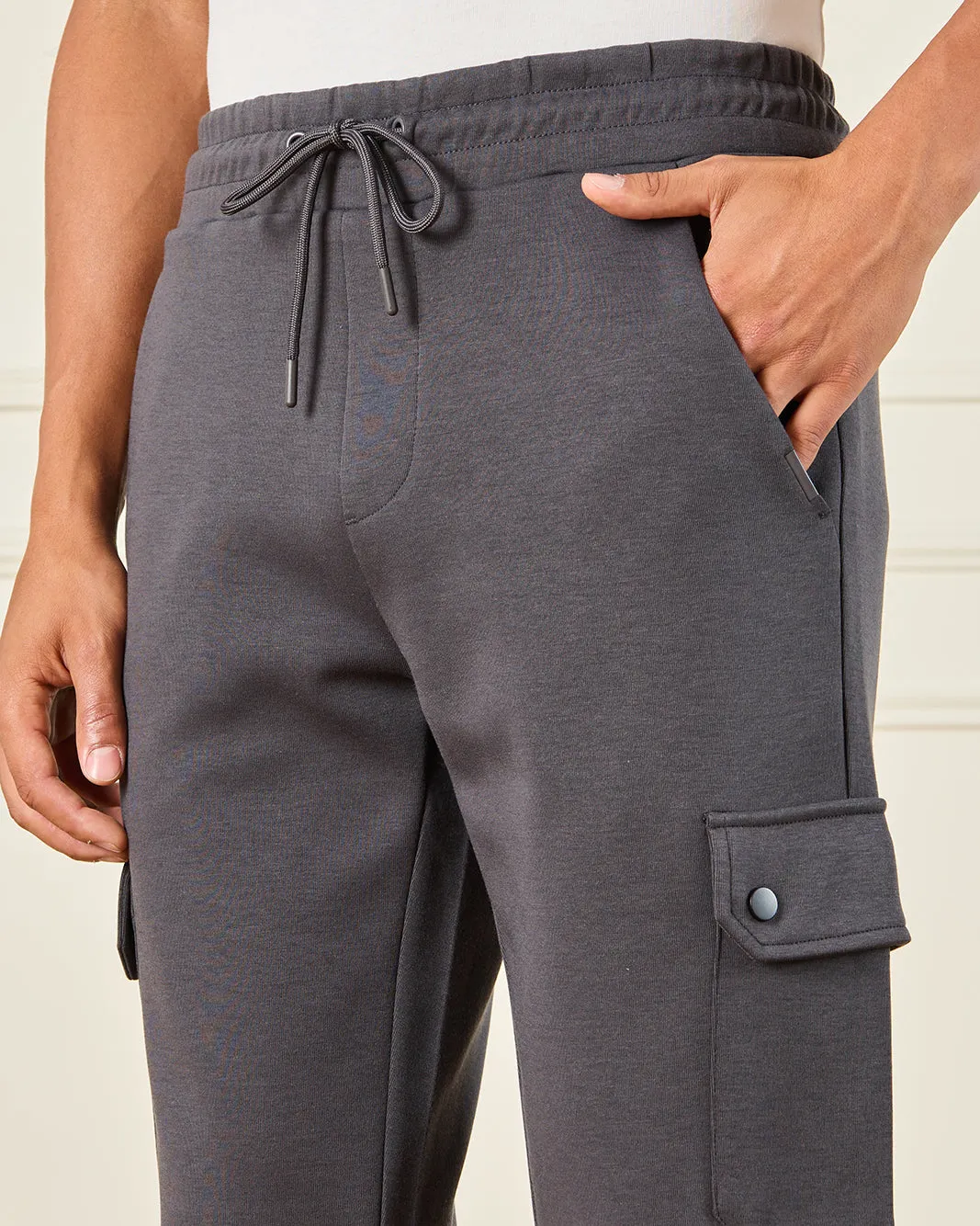 Men Grey Cargo Joggers sold by Redtag product image thumbnail 4