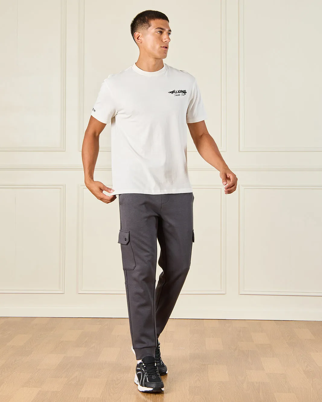 Men Grey Cargo Joggers sold by Redtag product image thumbnail 2