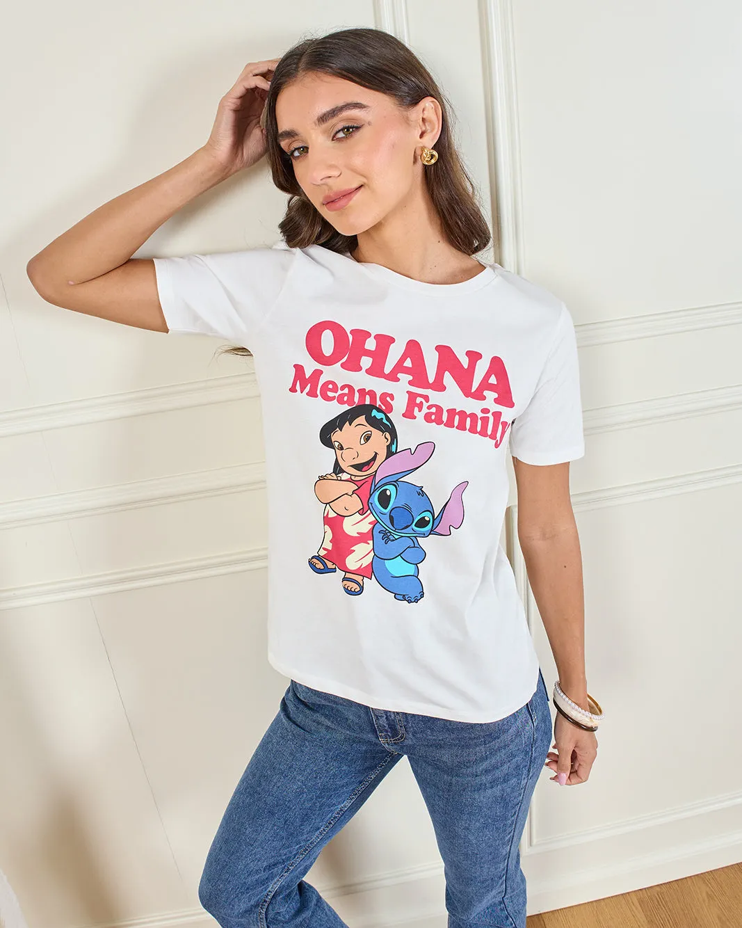 Women Ivory Stitch Graphic T-Shirt sold by Redtag product image thumbnail 5