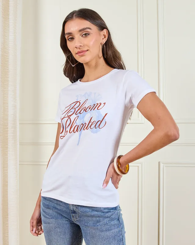 Women White Graphic T-Shirt sold by Redtag