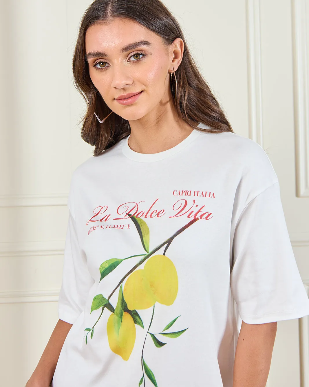 Women White Printed T-Shirt sold by Redtag product image thumbnail 4