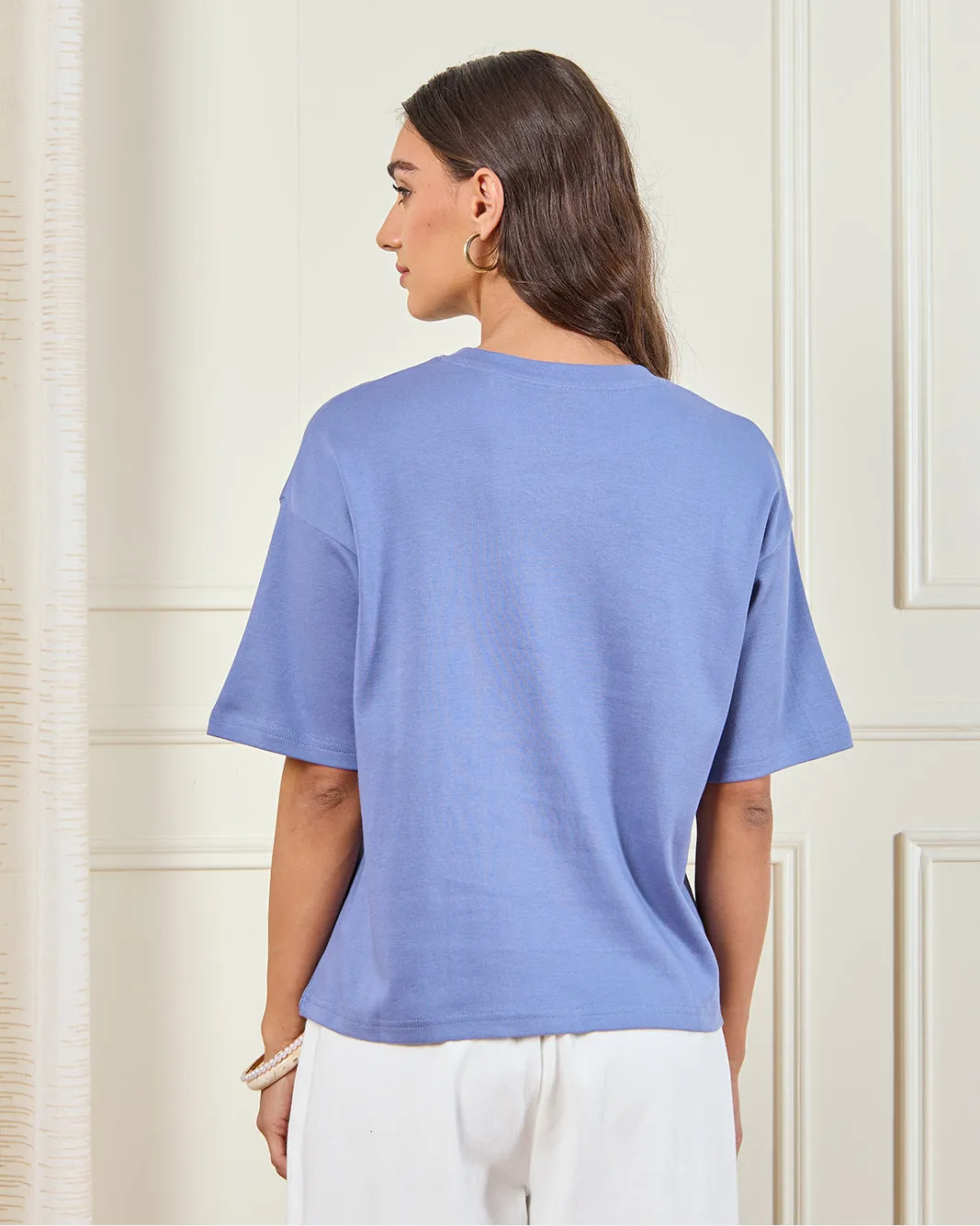 Women Mauve Printed T-Shirt sold by Redtag product image thumbnail 4