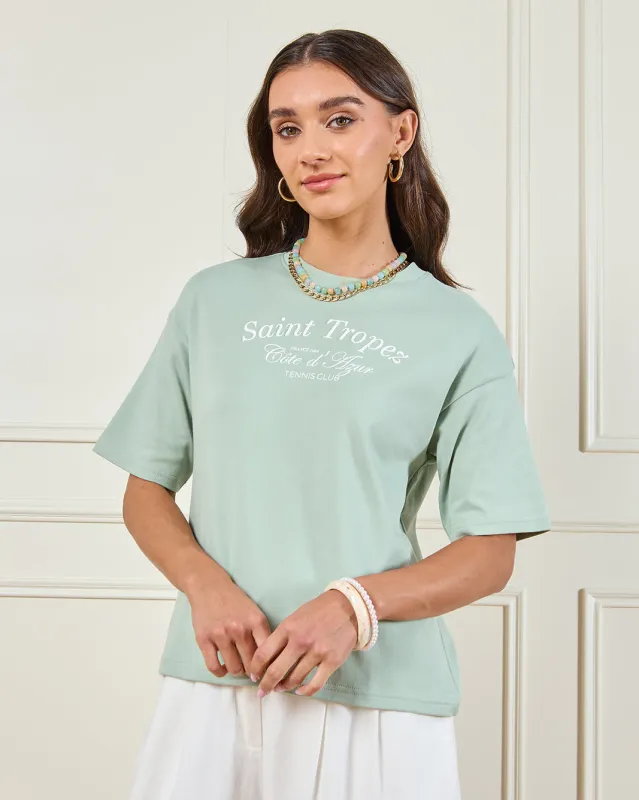 Women Mint Printed T-Shirt sold by Redtag