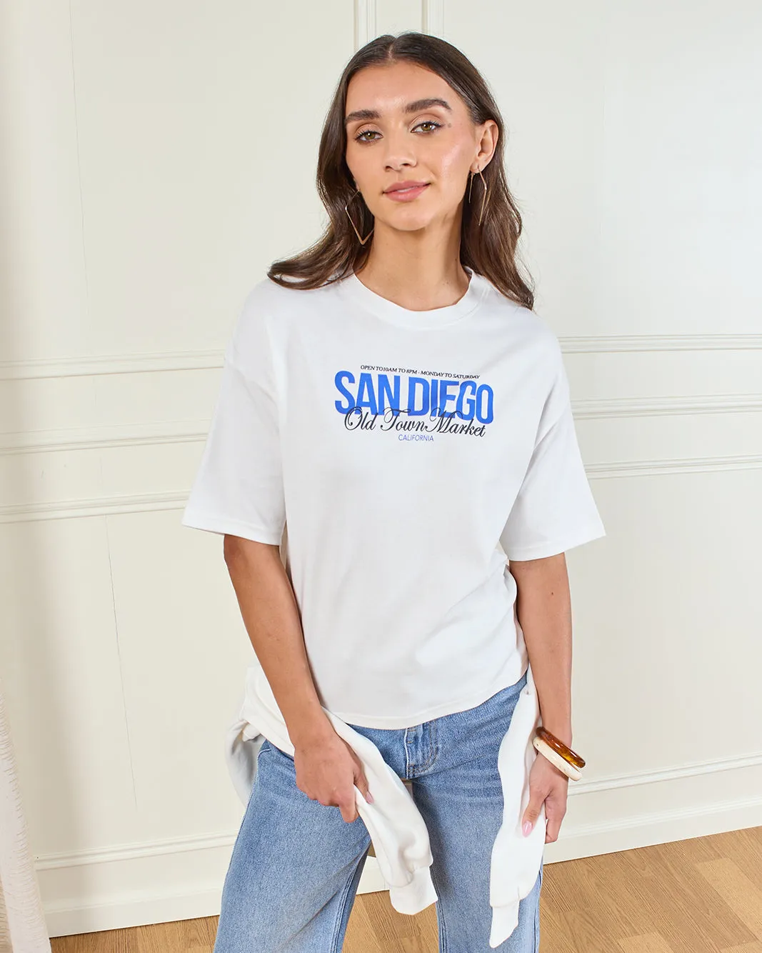 Women White Printed T-Shirt sold by Redtag product image thumbnail 5