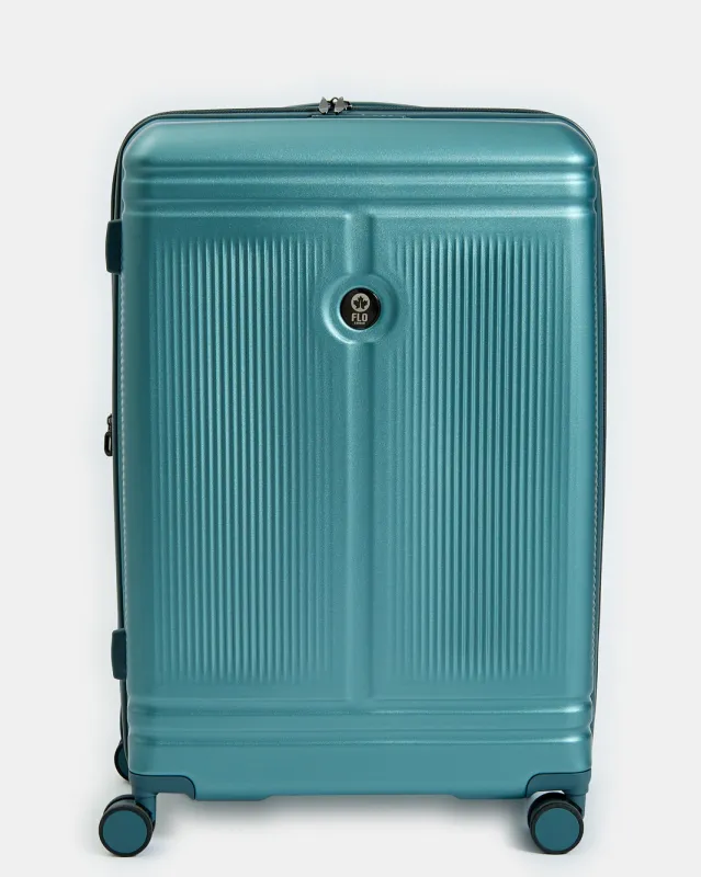 Teal Metallic Flo Canada Jasper Collection Luggage (28 Inch) sold by Redtag