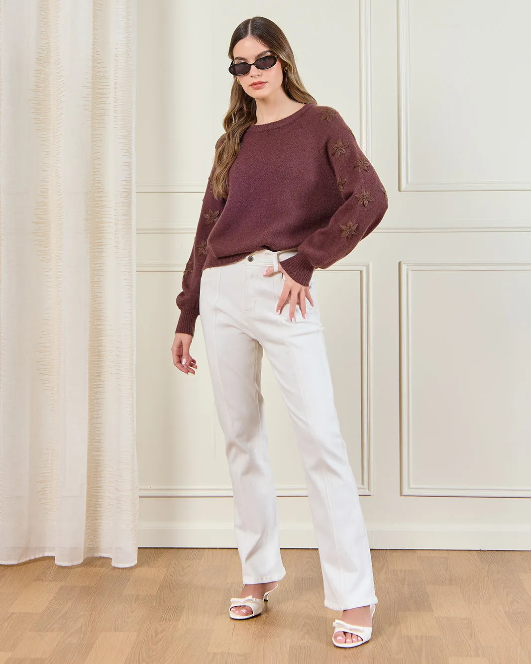 Women Brown Embroidered Pullover sold by Redtag product image thumbnail 2