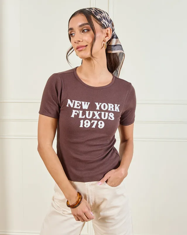 Women Brown Printed T-Shirt sold by Redtag