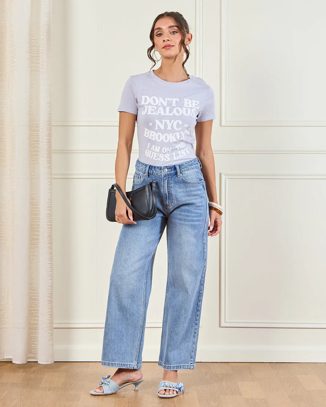 Women Lilac Printed T-Shirt sold by Redtag product image thumbnail 2