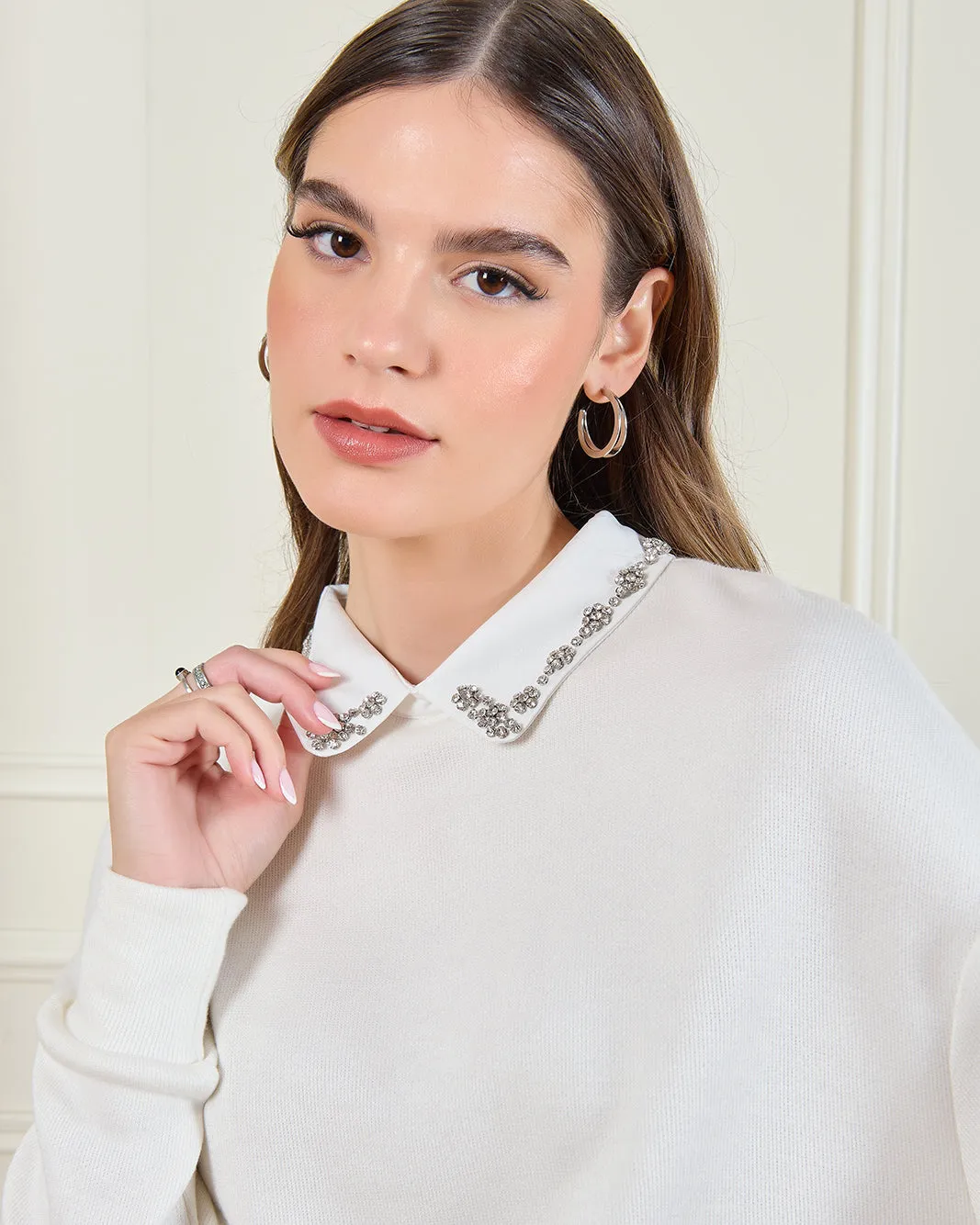 Women Ivory Embellished Pullover sold by Redtag product image thumbnail 4