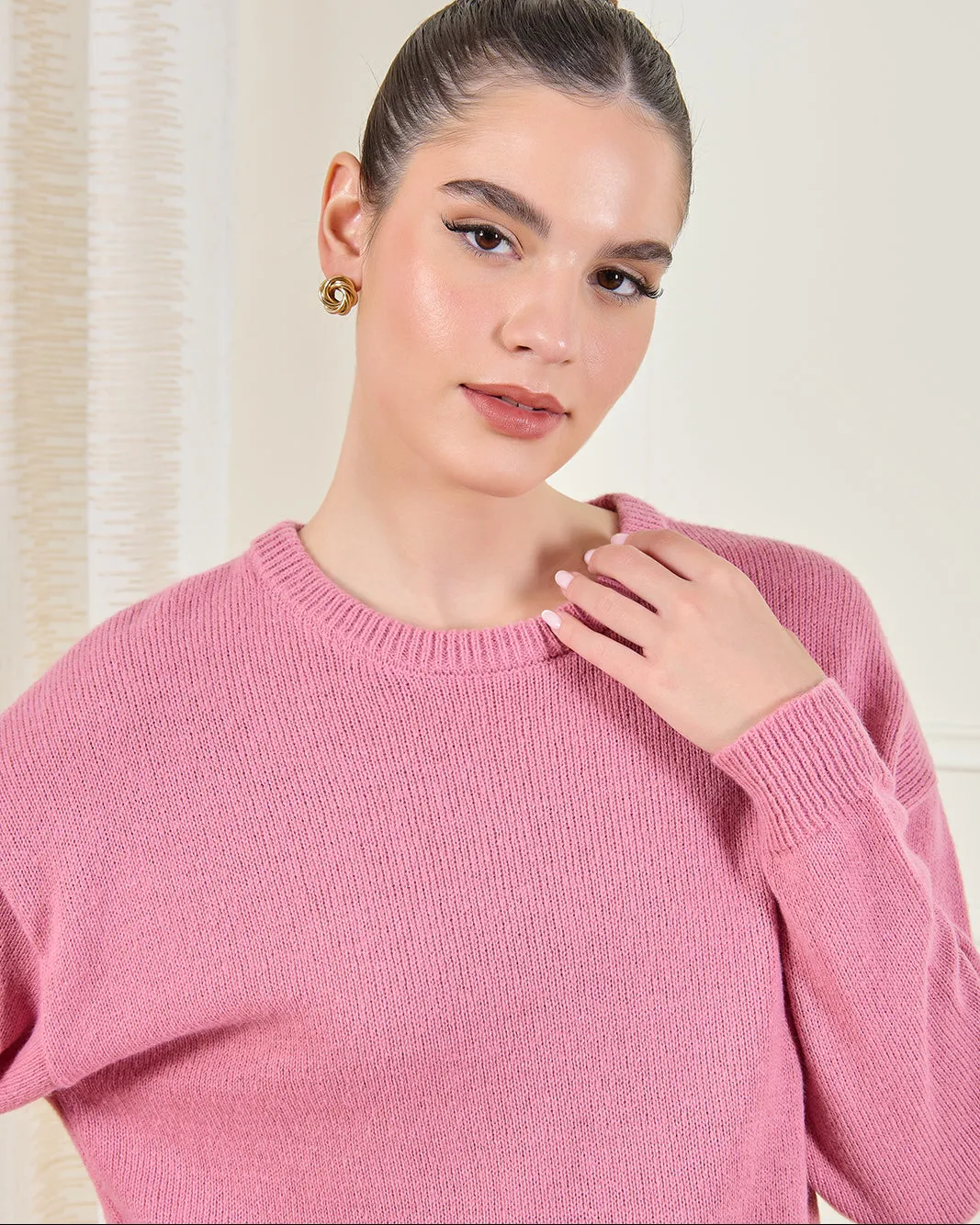 Women Pink Knitted Pullover sold by Redtag product image thumbnail 4