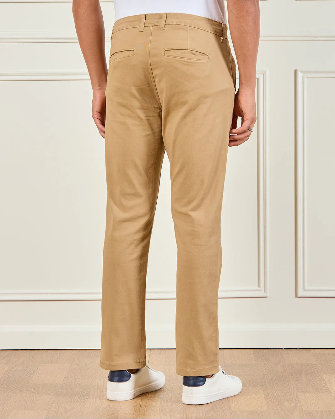 Men Beige Casual Trousers sold by Redtag product image thumbnail 3