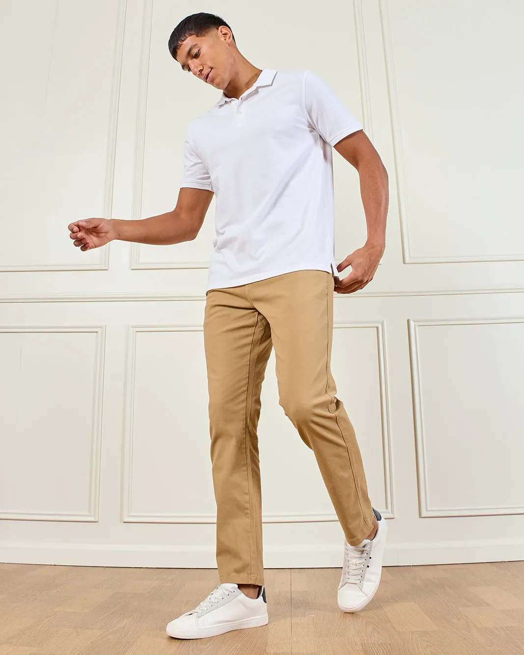 Men Beige Casual Trousers sold by Redtag product image thumbnail 5
