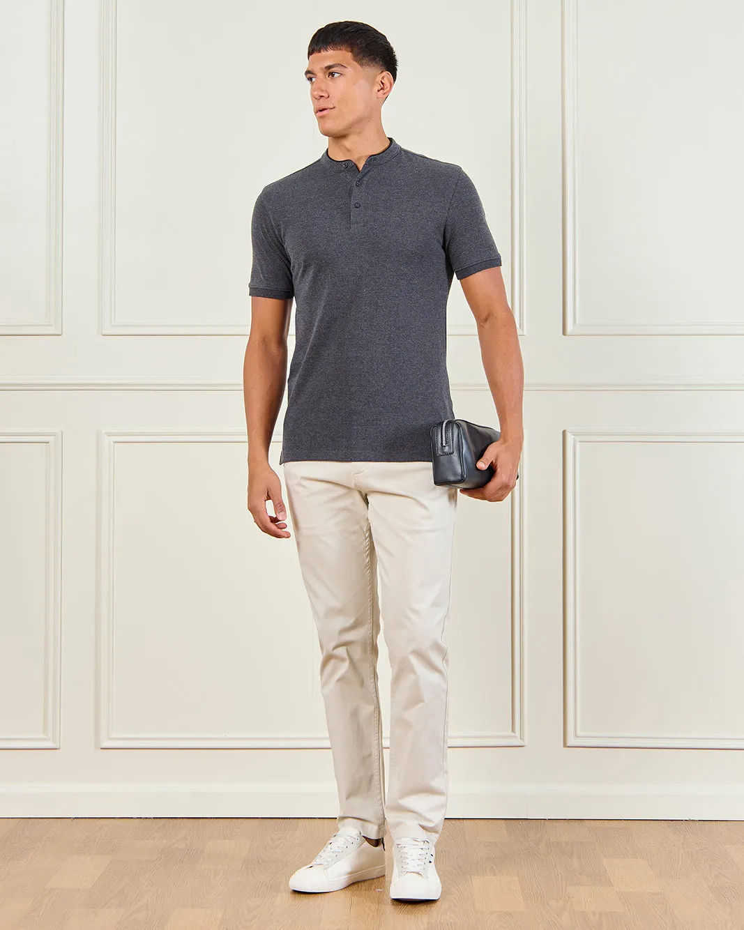 Men Ivory Slim Fit Chino Trousers sold by Redtag product image thumbnail 2