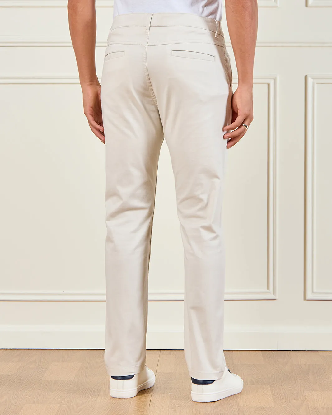 Men Ivory Slim Fit Chino Trousers sold by Redtag product image thumbnail 3