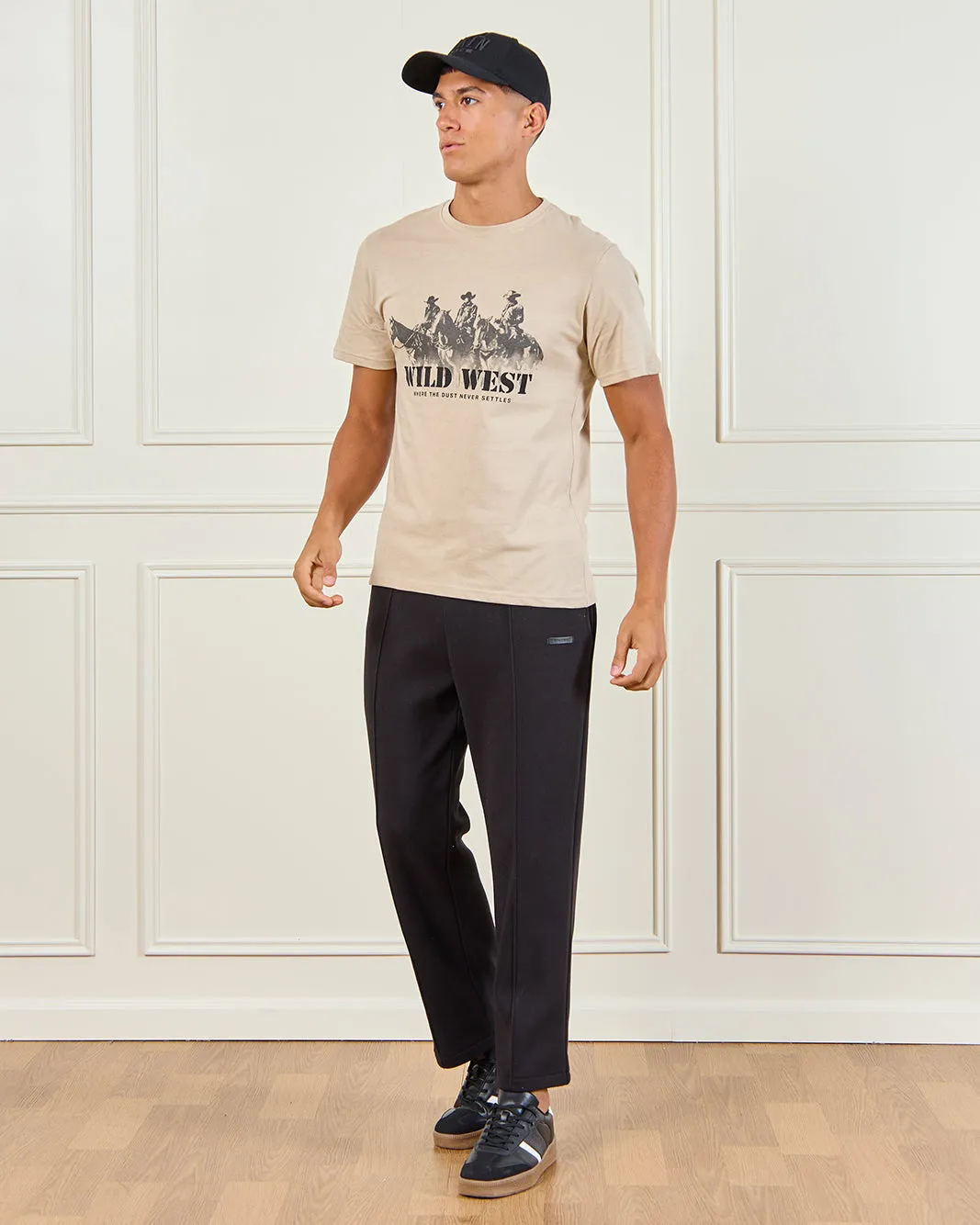 Men Beige Printed T-Shirt sold by Redtag product image thumbnail 2