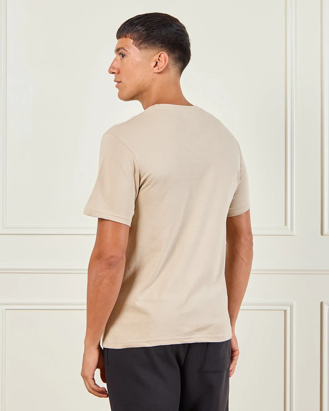 Men Beige Printed T-Shirt sold by Redtag product image thumbnail 3