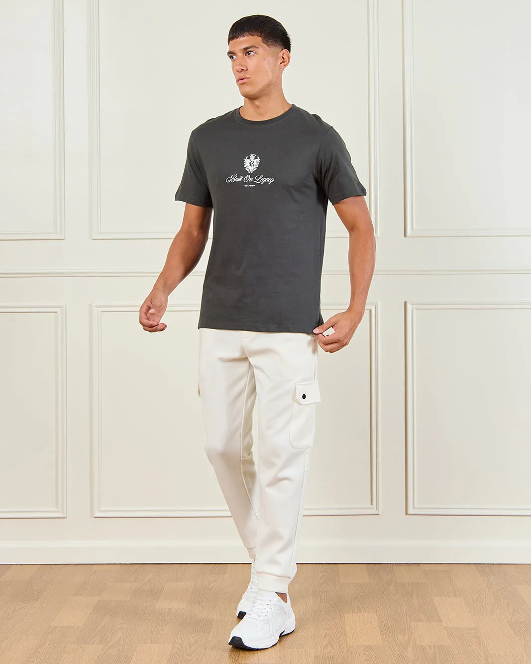 Men Charcoal Printed T-Shirt sold by Redtag product image thumbnail 2