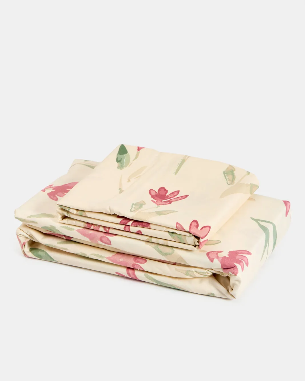 Pink 2 Piece Floral Printed Flat Sheet (Single Size) sold by Redtag